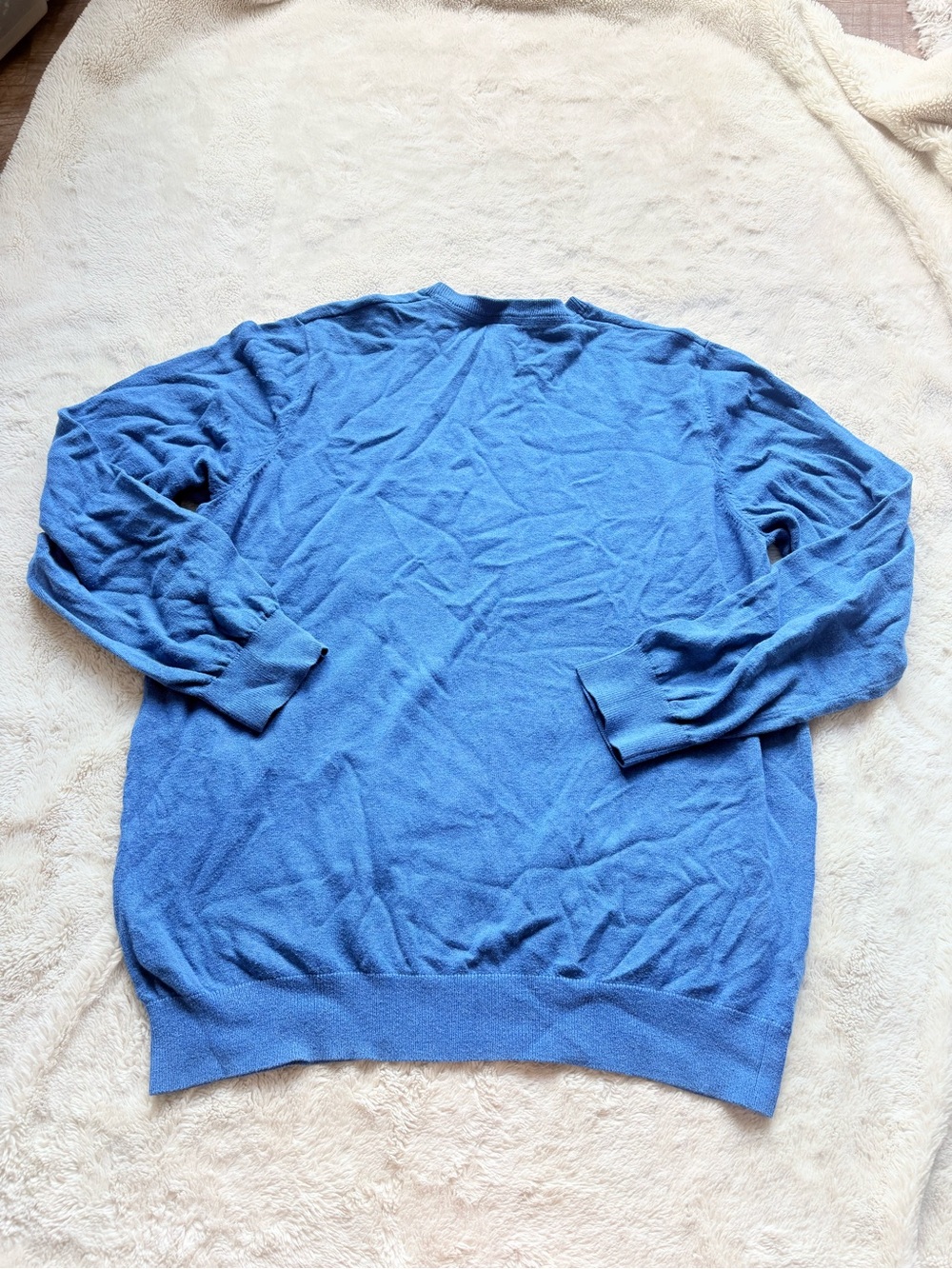 L.L.Bean Cotton‑Cashmere Sweater Size XL | Cozy Minimalist Soft Natural Fibers - Picture 4 of 7